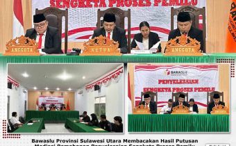 Bawaslu Sulut Berhasil Mediasi Sengketa antara DPD Partai Gerindra dan KPU