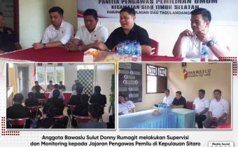 Supervisi Panwascam di Kepulauan Sitaro, Rumagit Ingatkan Tingkatkan Kompetensi Dasar Pengawas Pemilu