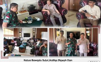 Perkuat Konsolidasi Sukseskan Pemilu 2024, Bawaslu Sulut Lakukan Koordinasi Kelembagaan Bersama Pangdam XIII/Merdeka