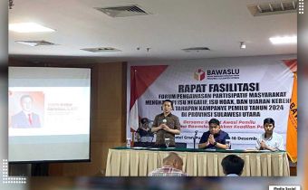 Hadapi Isu Negatif, Isu Hoax, Dan Ujaran Kebencian Pada Tahapan Kampanye 2024, Bawaslu Sulut Gelar Rapat Fasilitasi Forum Sosialisasi Pengawasan Partisipatif Masyarakat 