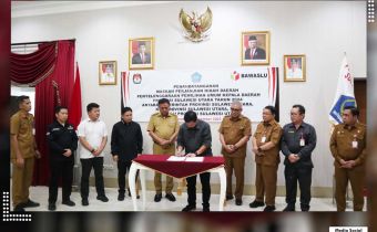 Bawaslu Sulut Resmi Teken NPHD Pilkada 2024 bersama Pemprov Sulut