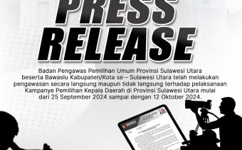 Press Release Hasil Pengawasan Tahapan Kampanye Pemilihan Serentak 2024 (Tanggal 25 September - 12 Oktober 2024)